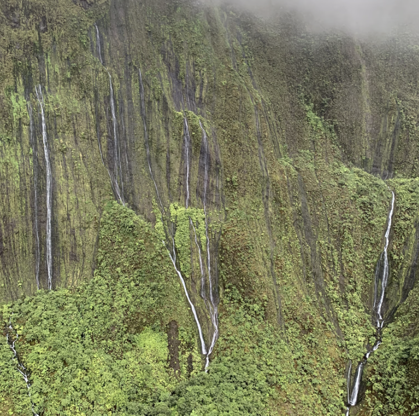 Waterfall cliffs